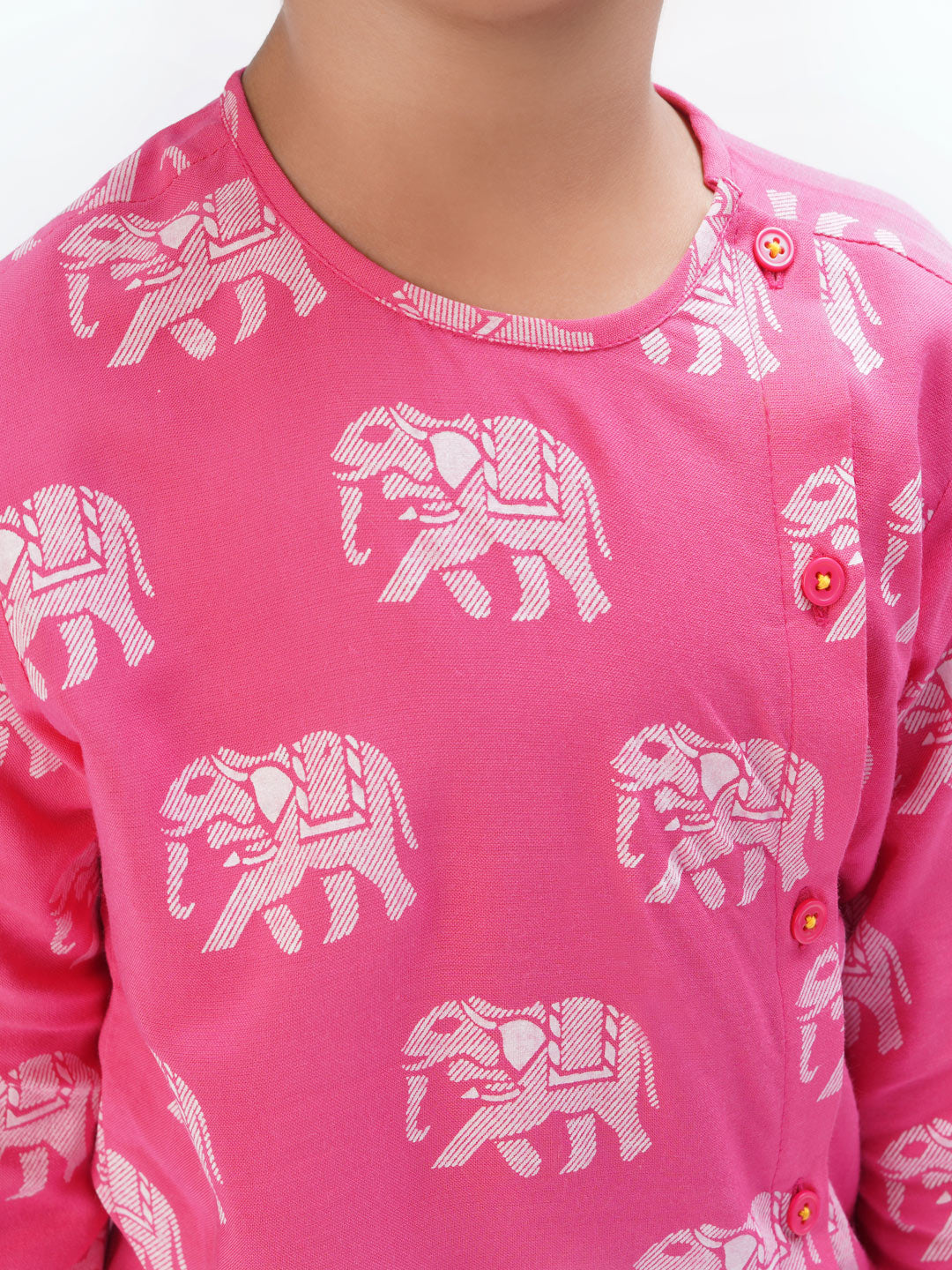 Trunk Tales Boys Pink Kurta with Dhoti