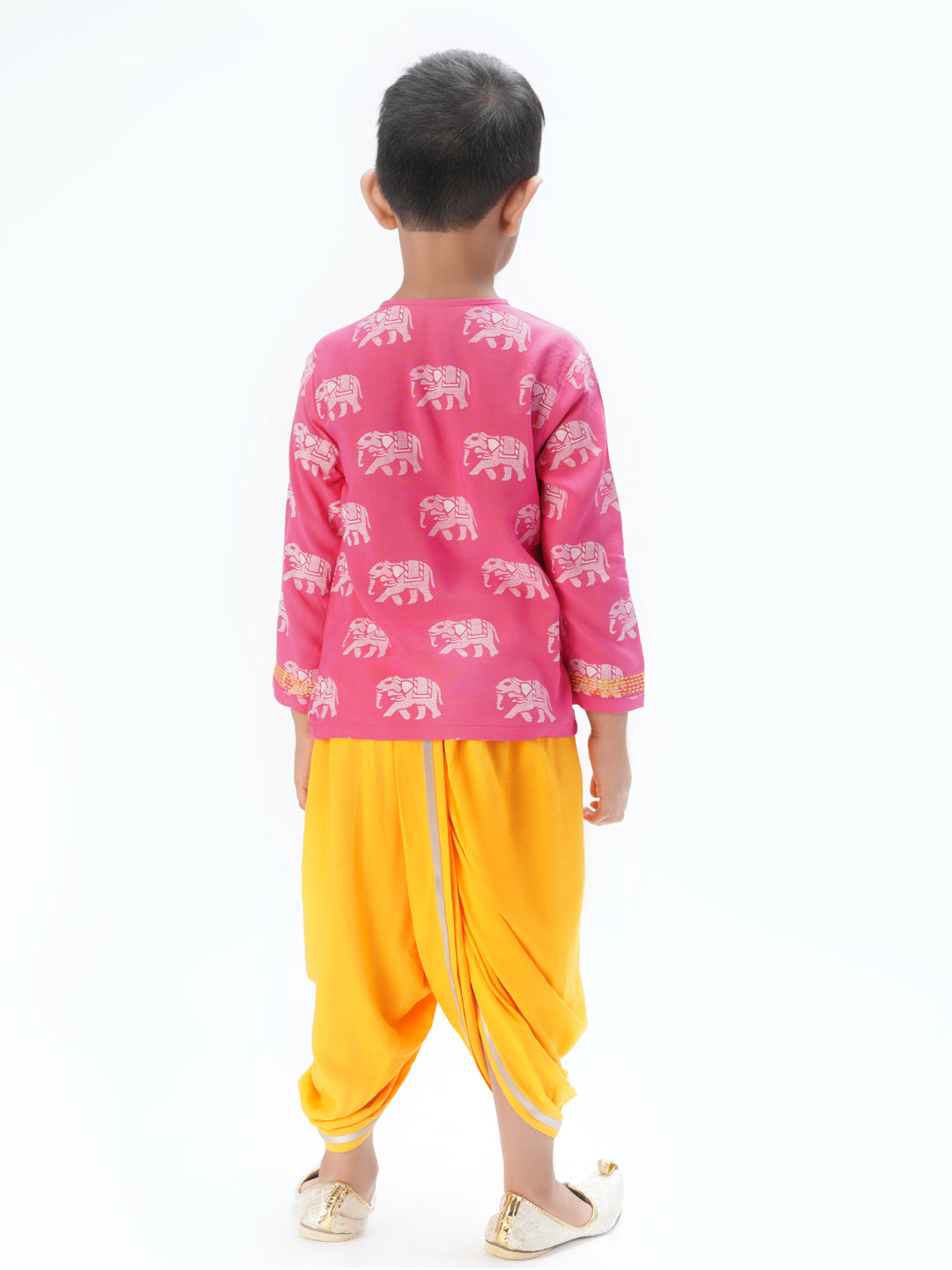 Trunk Tales Boys Pink Kurta with Dhoti