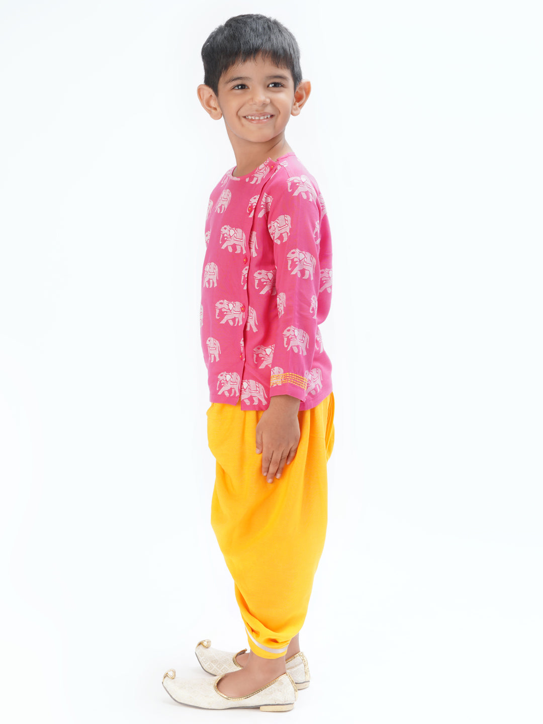 Trunk Tales Boys Pink Kurta with Dhoti