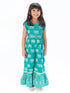 Trunk Tales Girls Green Jumper with Flared Bottom