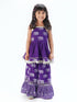 Trunk Tales Girls Purple Kurta with Sharara set
