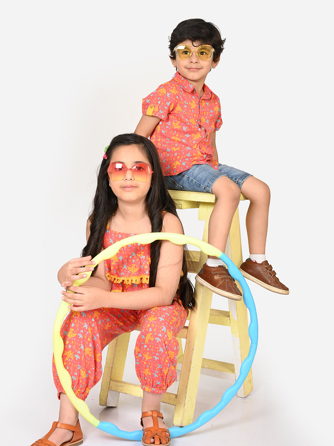 Sassy Boho Boys Orange Shirt from the sibling collection