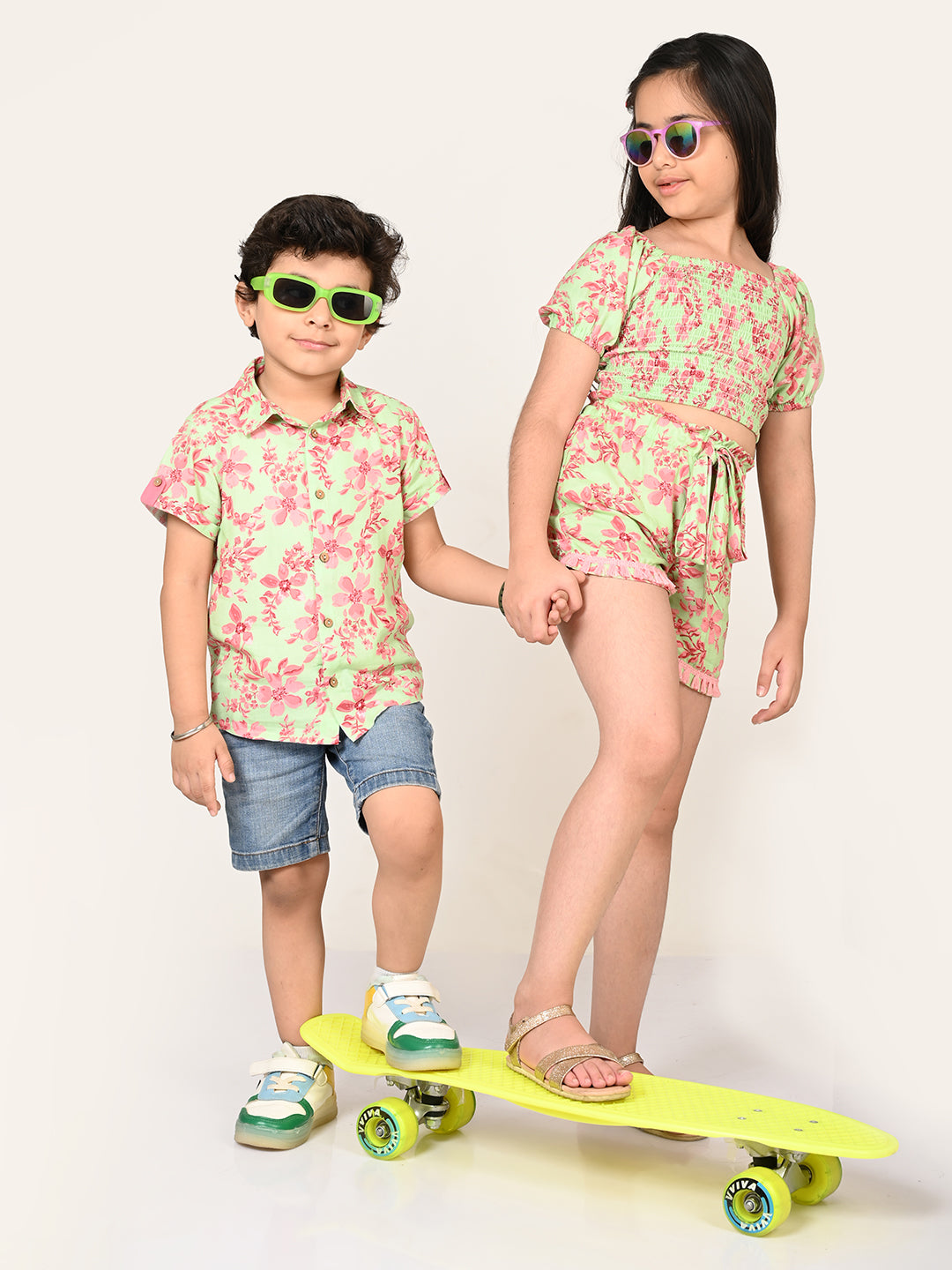 Sassy Boho Boys Pink Shirt from the sibling collection