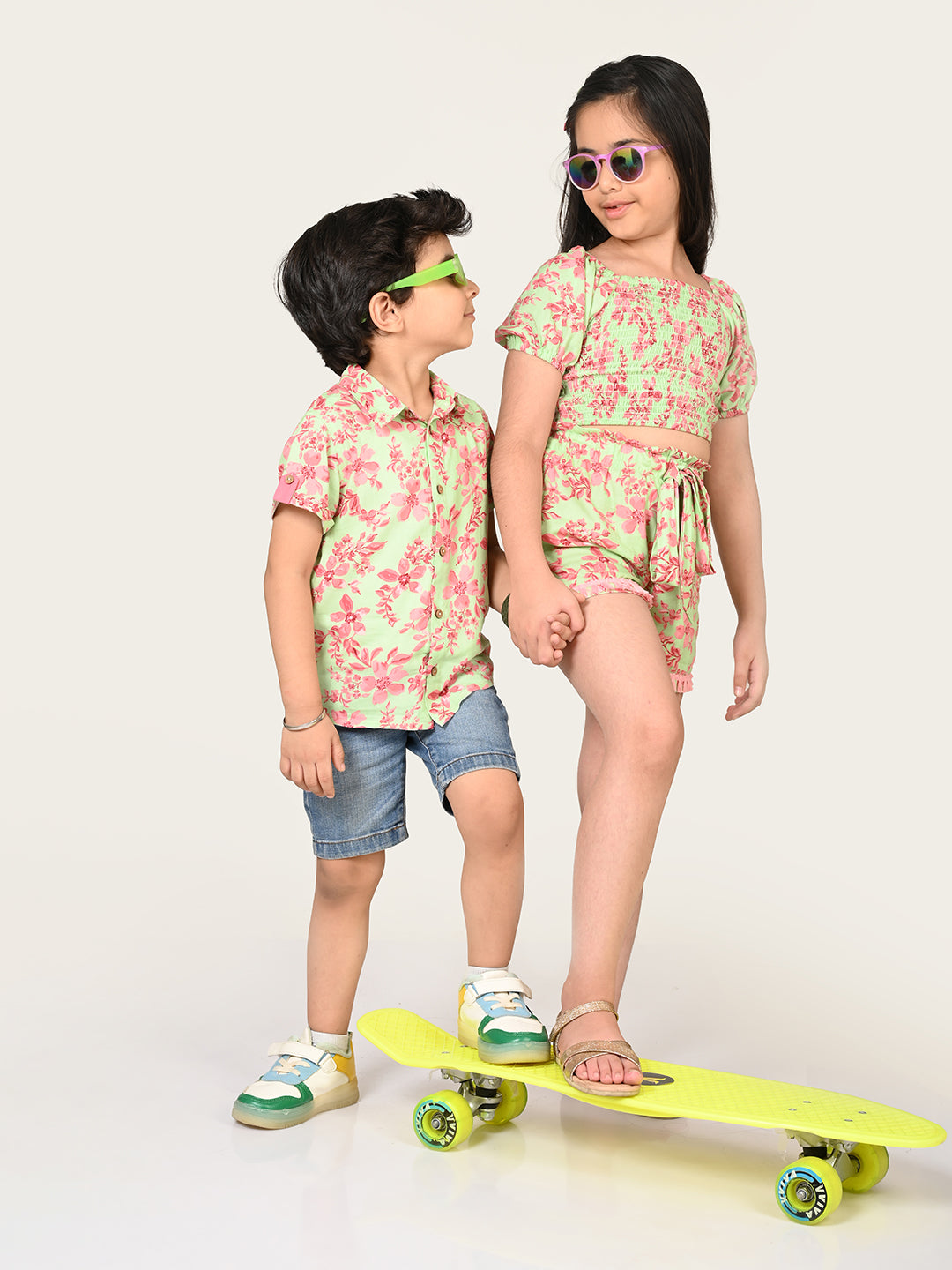 Sassy Boho Boys Pink Shirt from the sibling collection