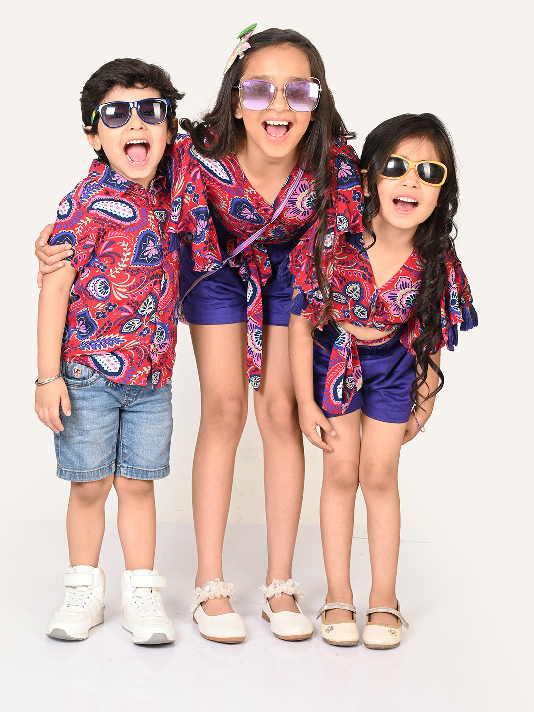 Sassy Boho Boys Purple Shirt from the sibling collection