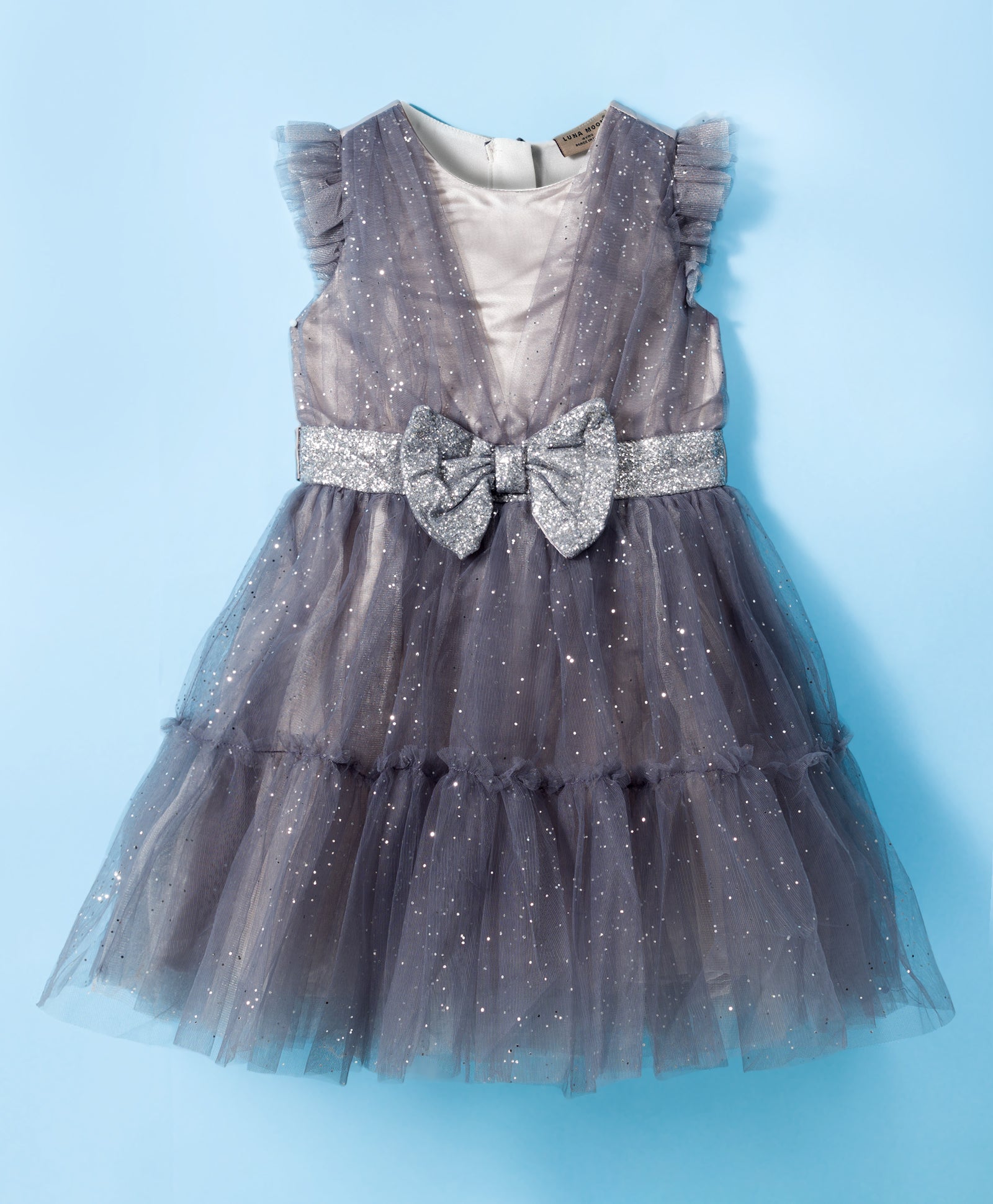 Razzle Dazzle Grey Party Dress for Girls