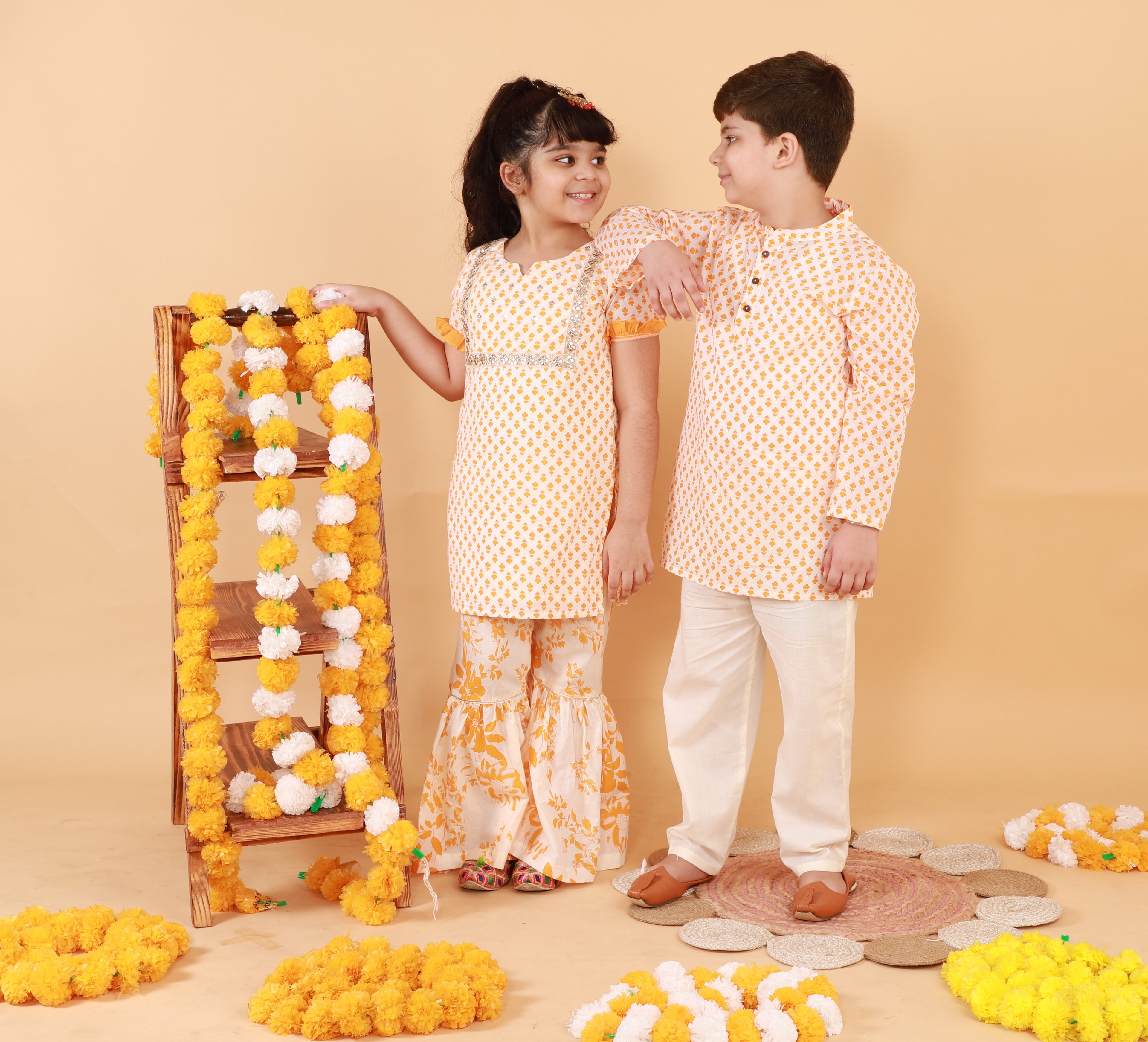 Lil Drama Girls Kurta Pyjama set