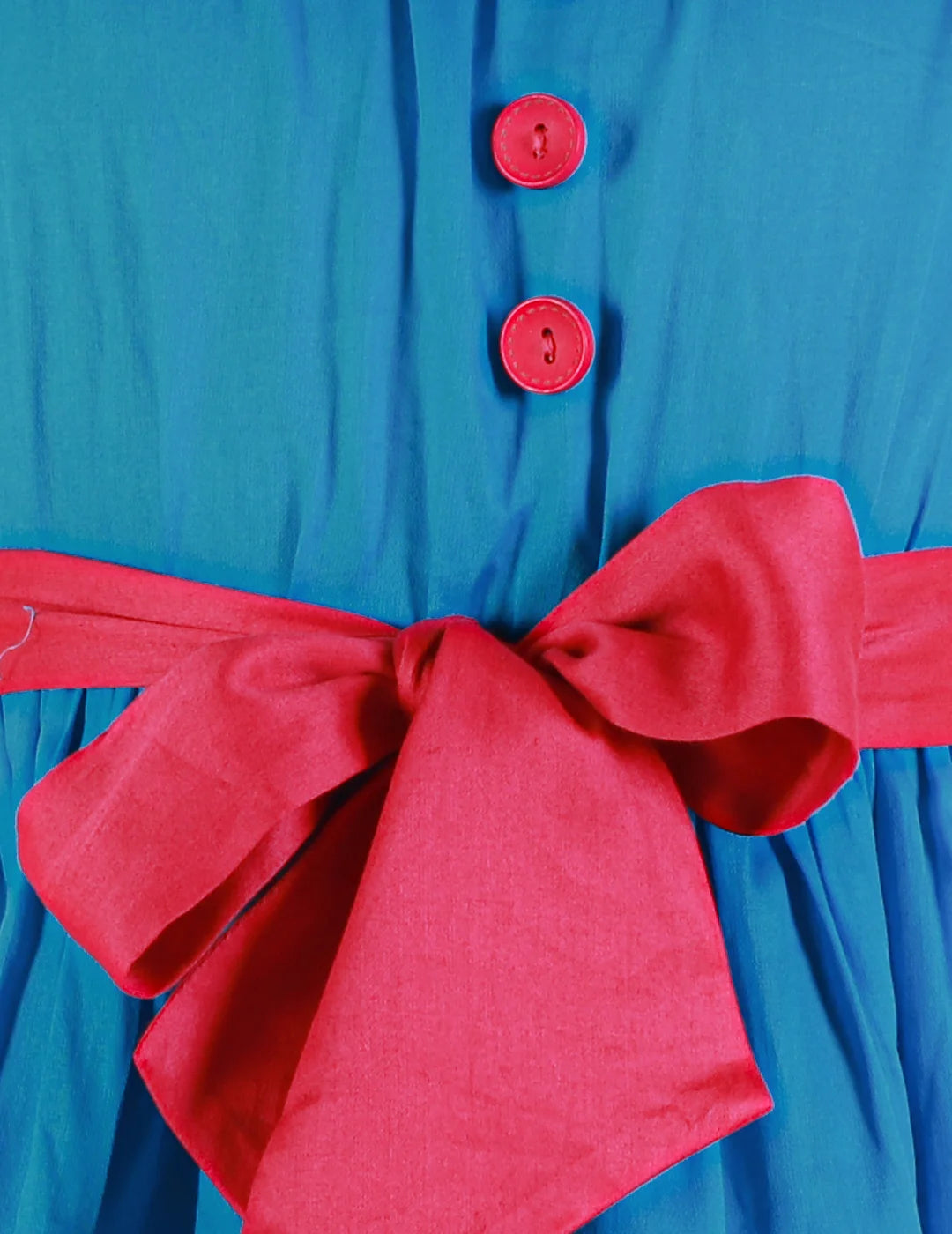 Girls Stylish and Trendy Cotton satin gathered three fourth sleeve dress
