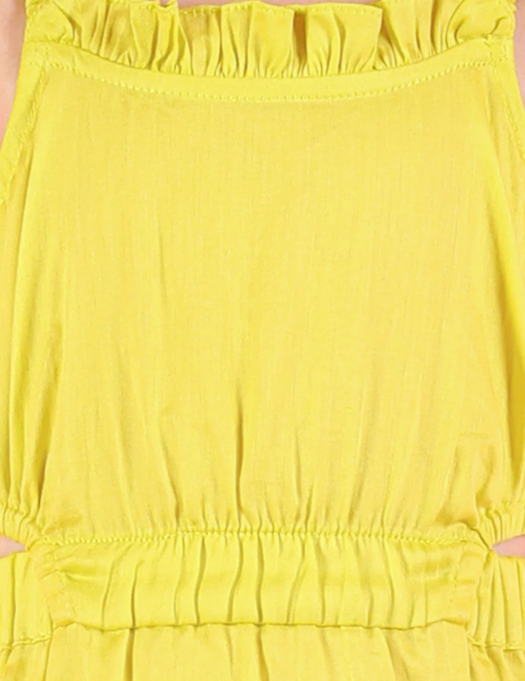 Girls Stylish and Trendy Cotton satin Teired Dress with 3d clowers ar hem