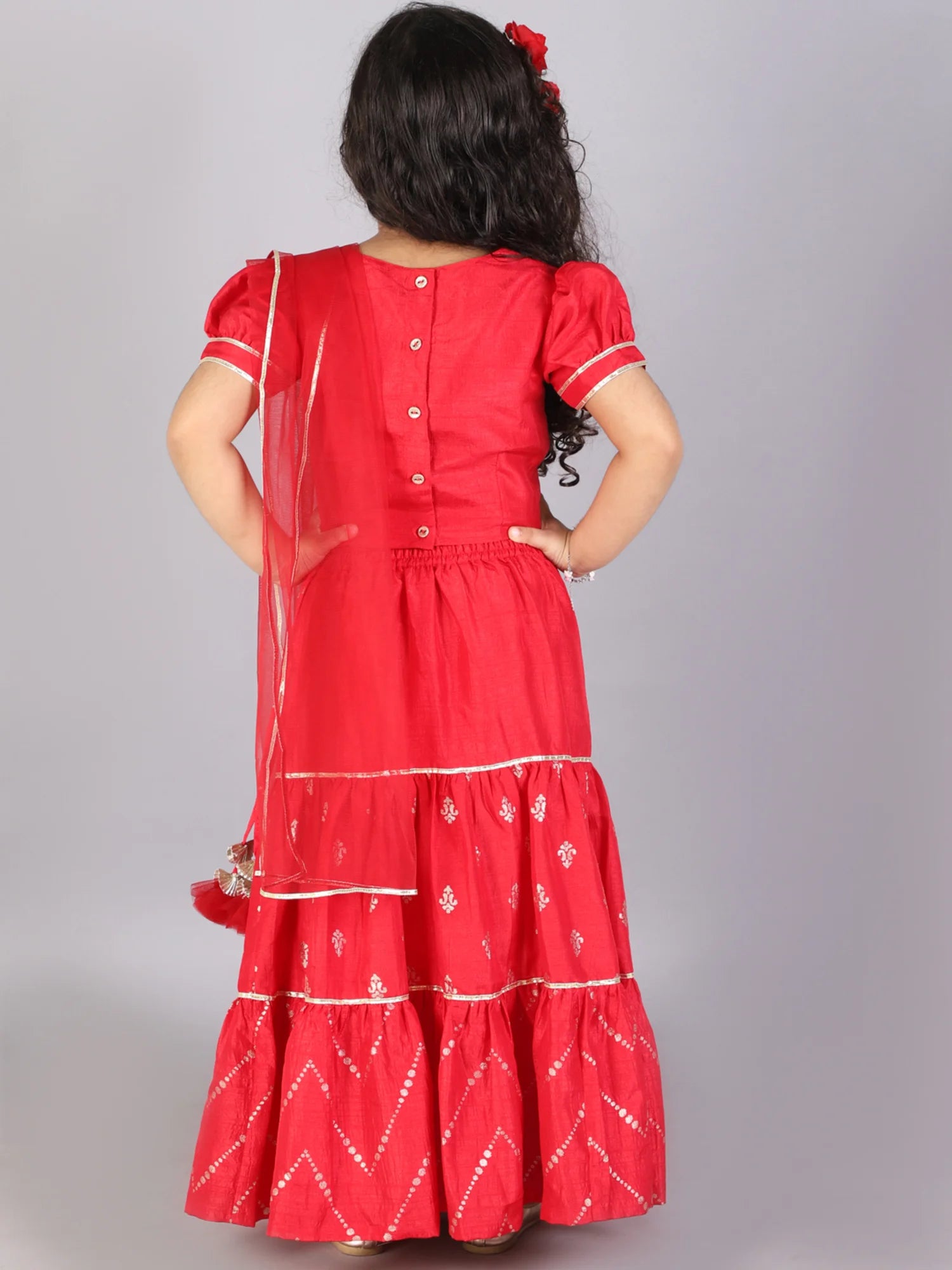 Girls jamavar choli with ghaghra with dupatta set