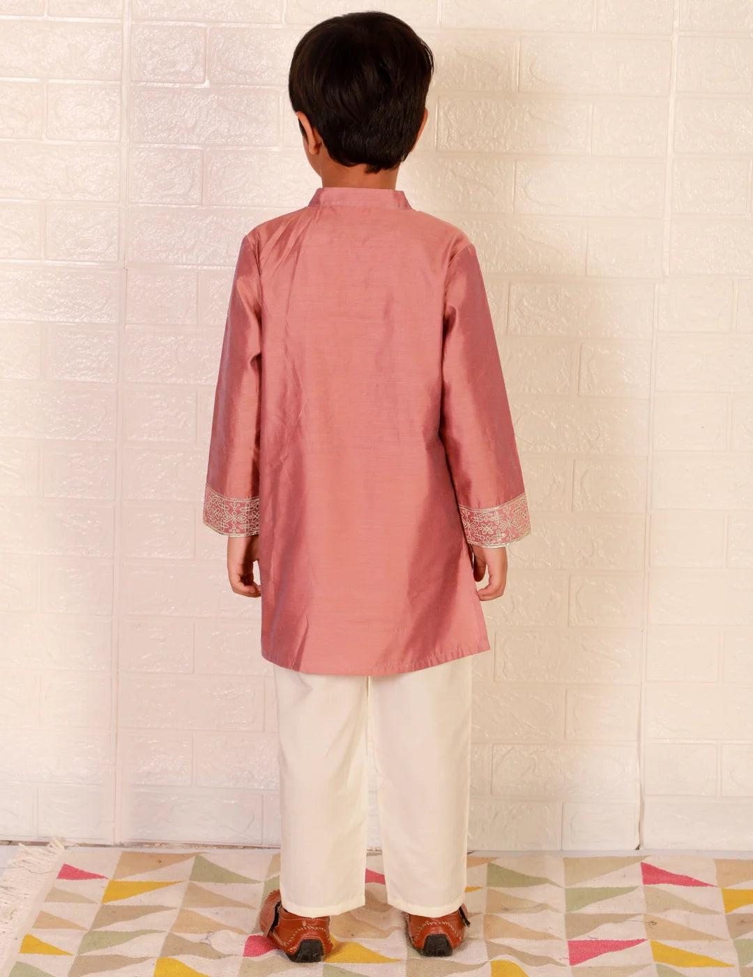 Boys Ethnic Full Sleeves Printed Kurta with Pyjama