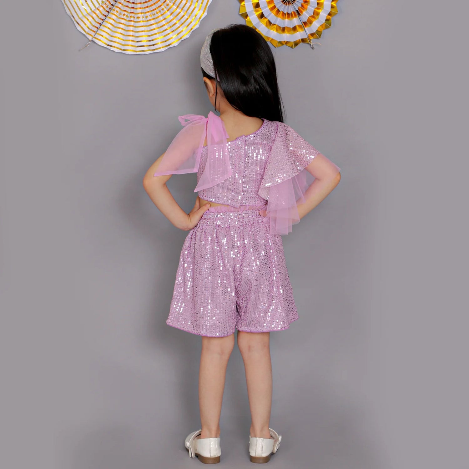 Lil Drama Girls Party top with shorts