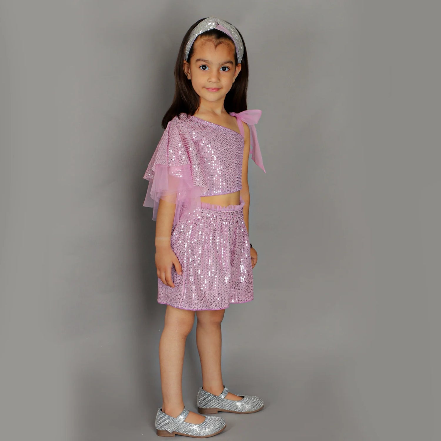 Lil Drama Girls Party top with shorts