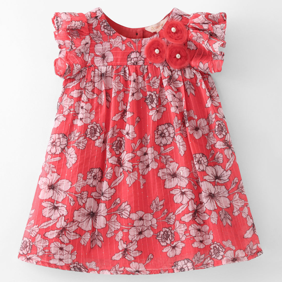Girls printed Semi formal sequins embroidered Georgette dress