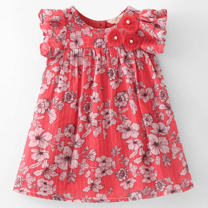 Girls printed Semi formal sequins embroidered Georgette dress