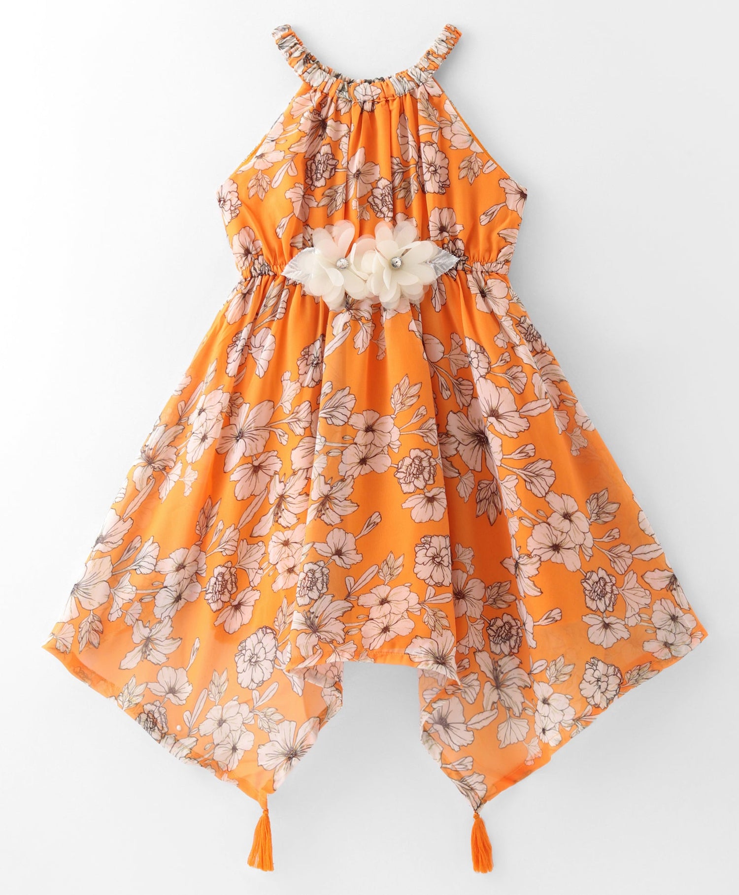 Girls printed georgette dress