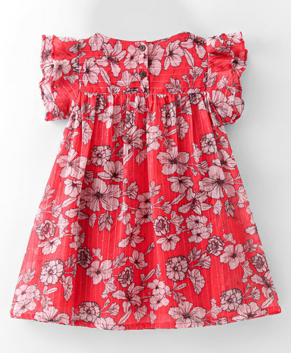 Girls printed Semi formal sequins embroidered Georgette dress