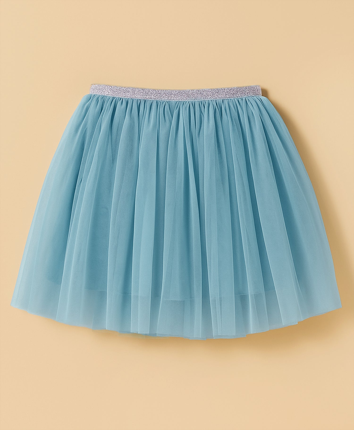 Paris Night White T-shirt with Blue Skirt Set For Girls