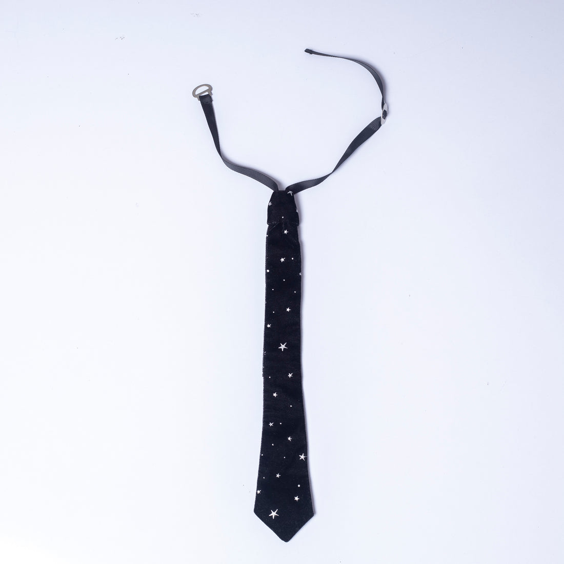 Lil Drama Black Valvet Casual Tie for Boys