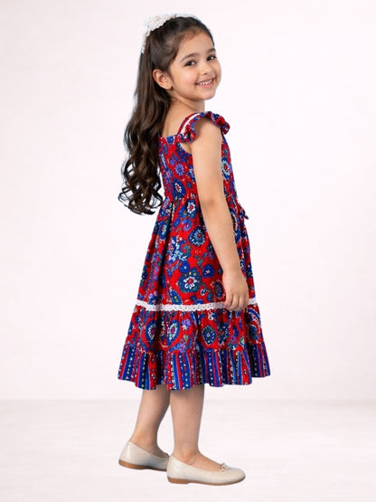 Petal Play Girls Red Dress