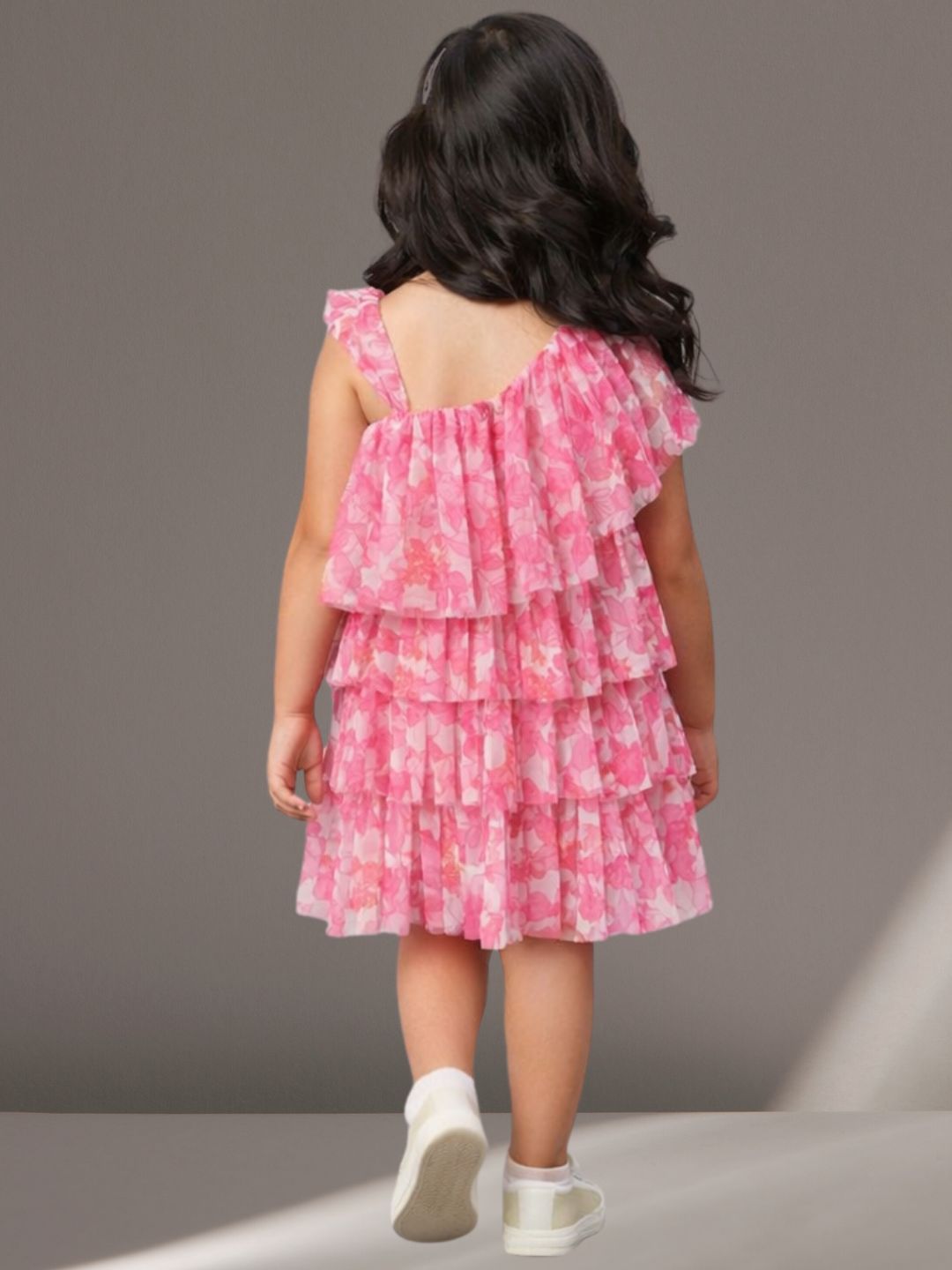 Glam Up Girls Pink Net Dress