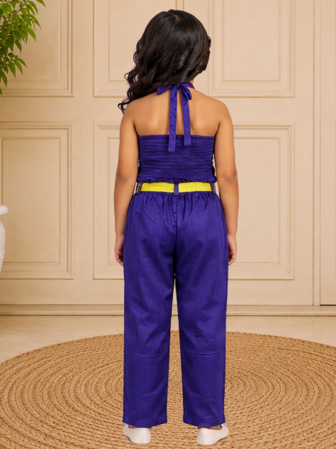 Girls Purple Co-ord sets with 3D rose on Top