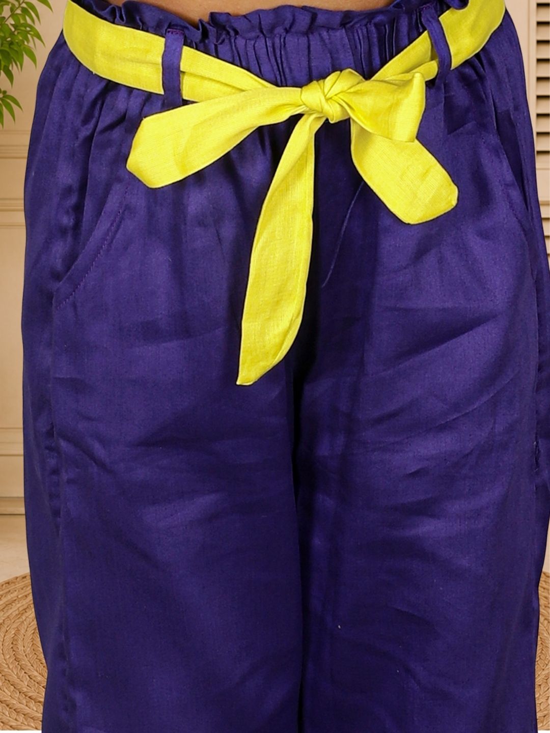 Girls Purple Co-ord sets with 3D rose on Top