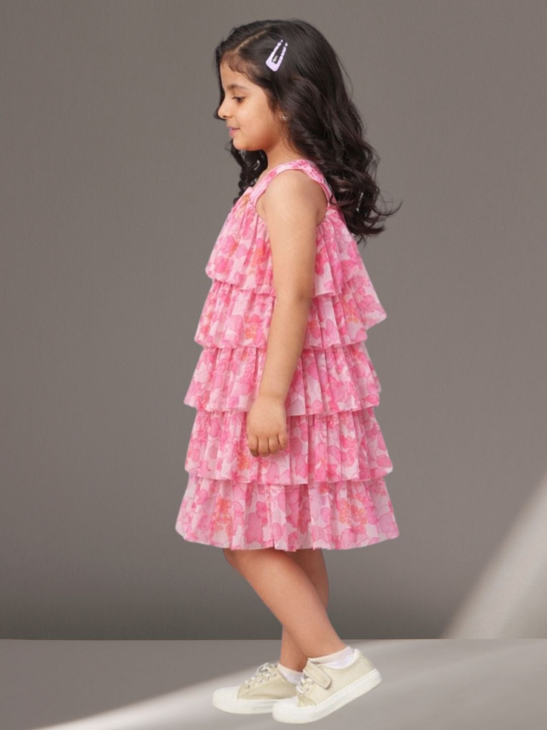 Glam Up Girls Pink Net Dress