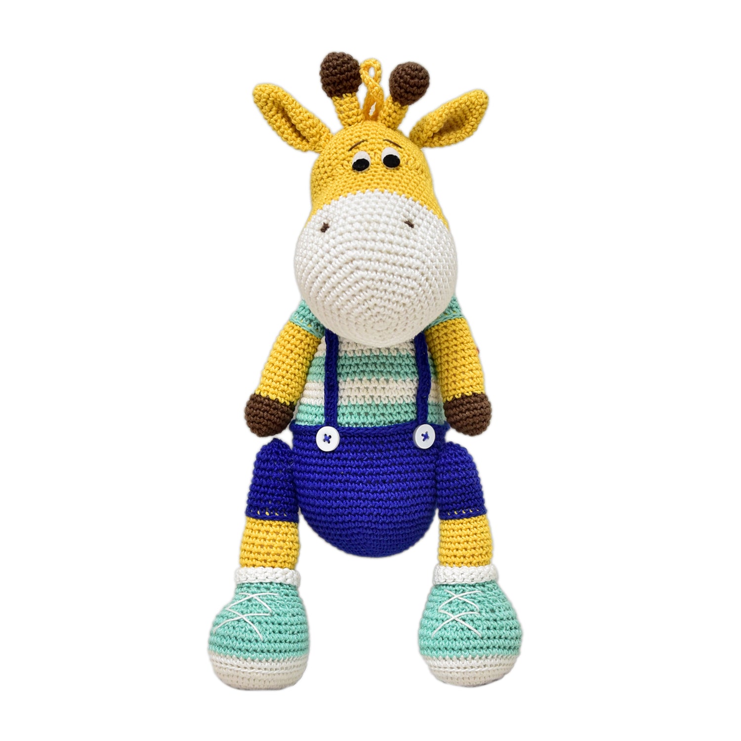 Handmade Crocheted Naughty Giraffe Soft Toy