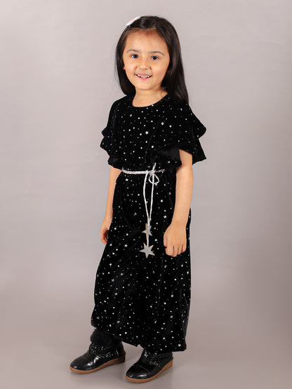 Girls calf Lenght jumpsuit with Cord Belt