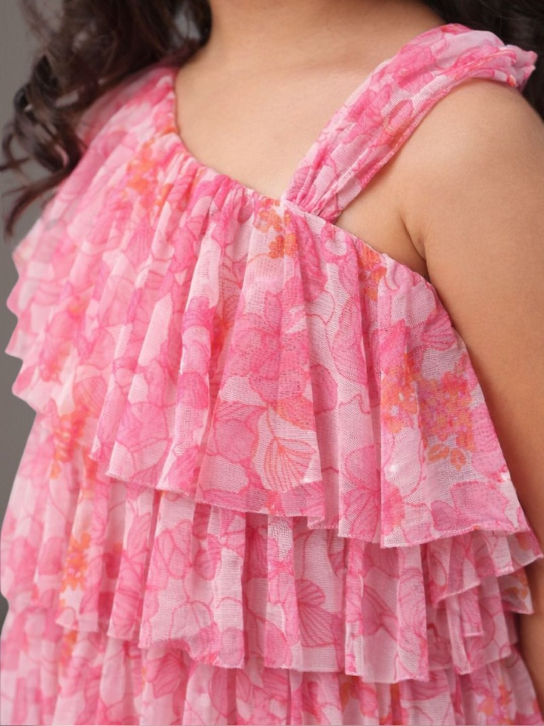 Glam Up Girls Pink Net Dress