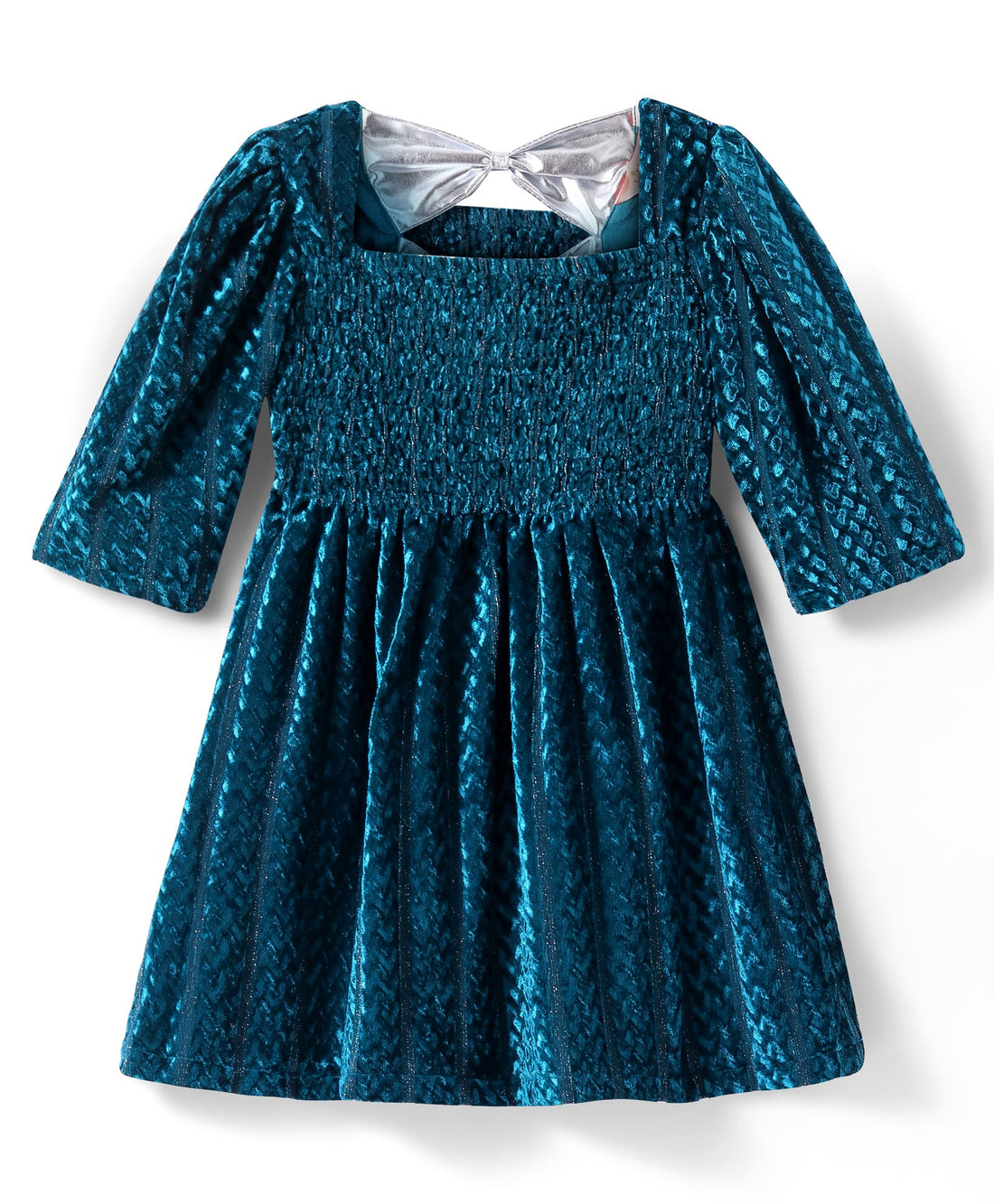 Glam Up Girls Teal Velvet Party Dress