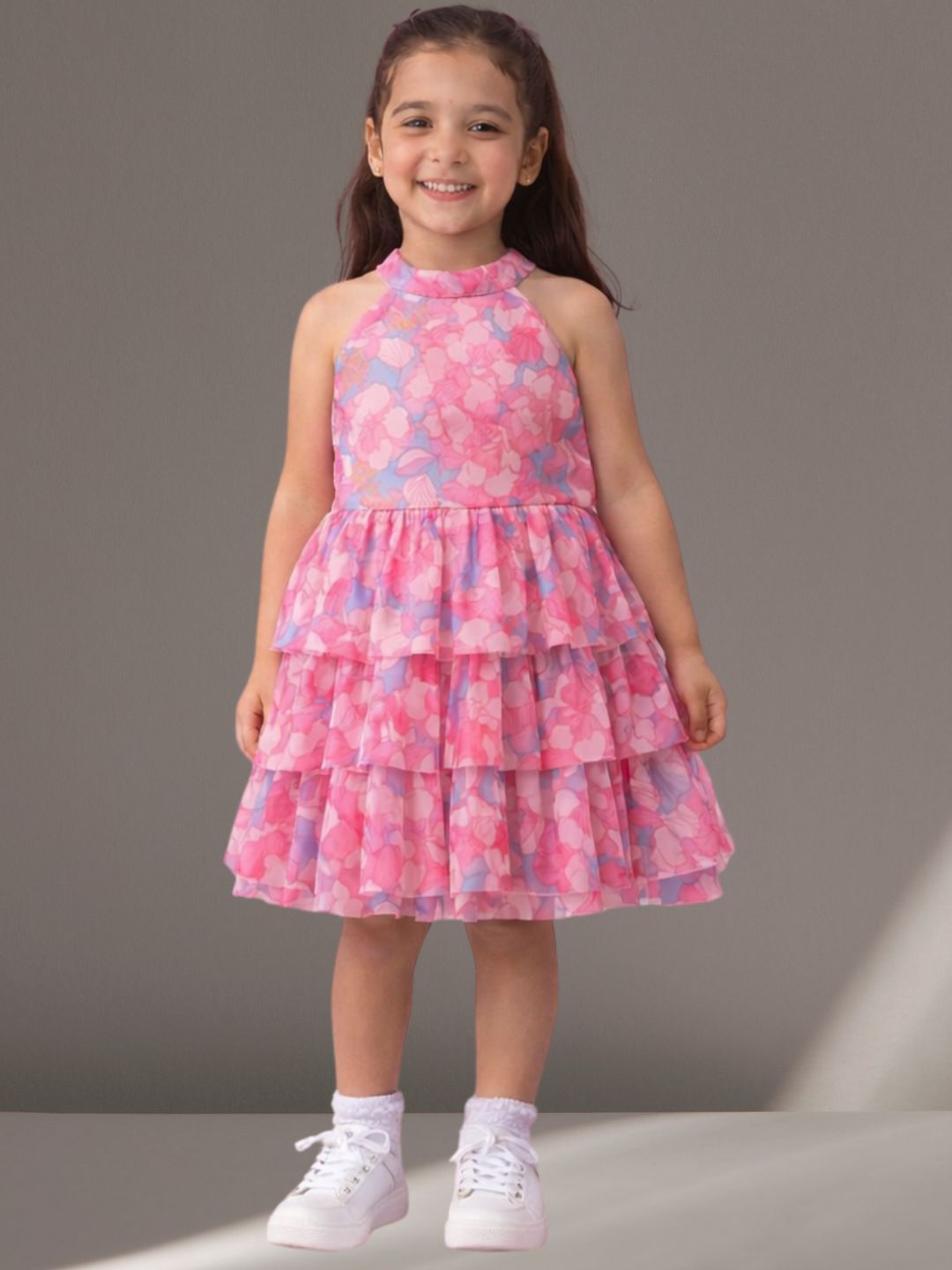 Glam Up Girls Pink Net Dress