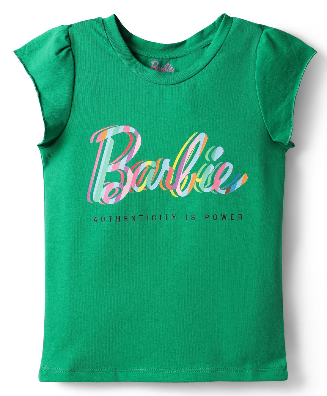 Rainbow Barbie Girls Green T-shirt