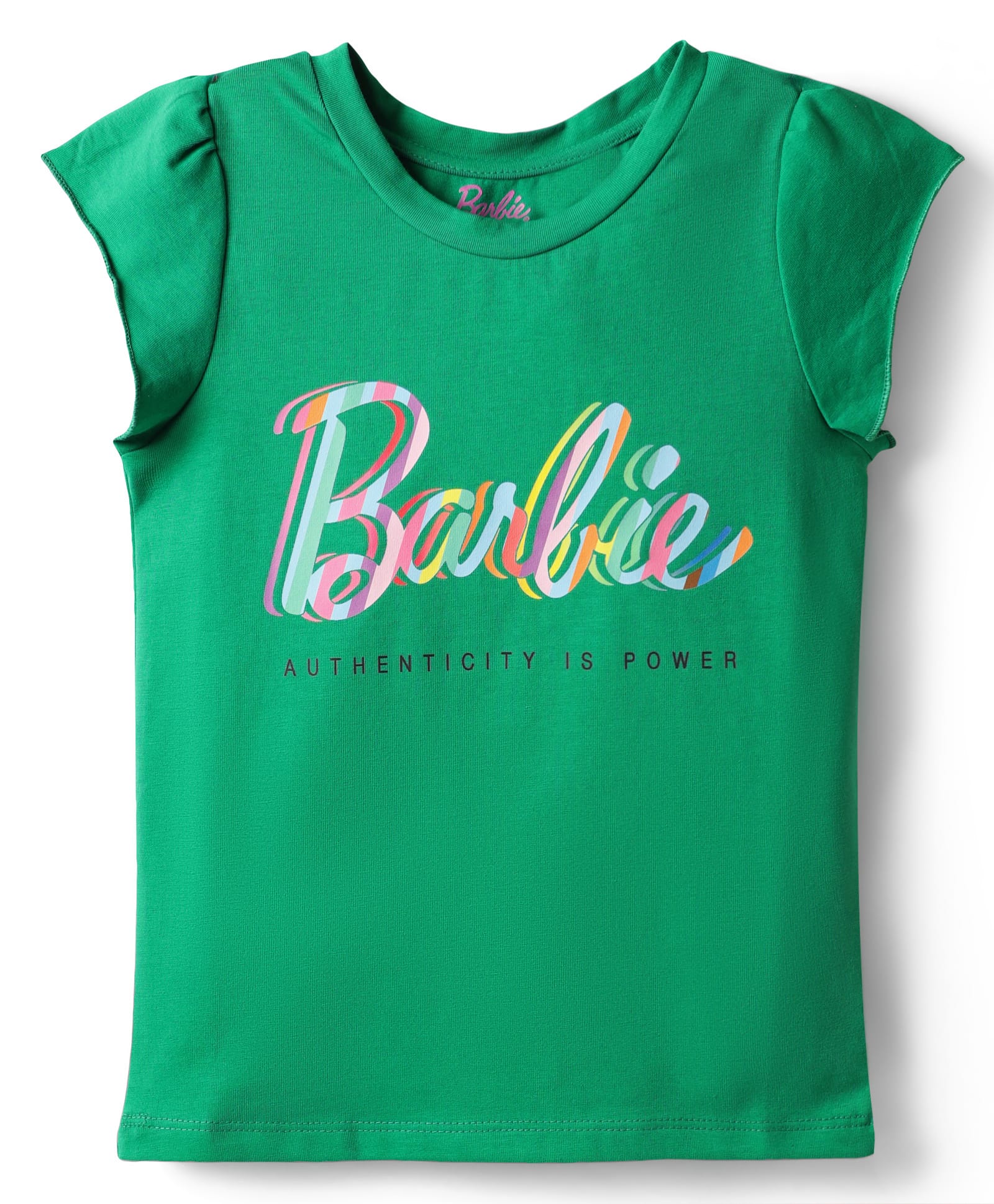 Rainbow Barbie Girls Green T-shirt