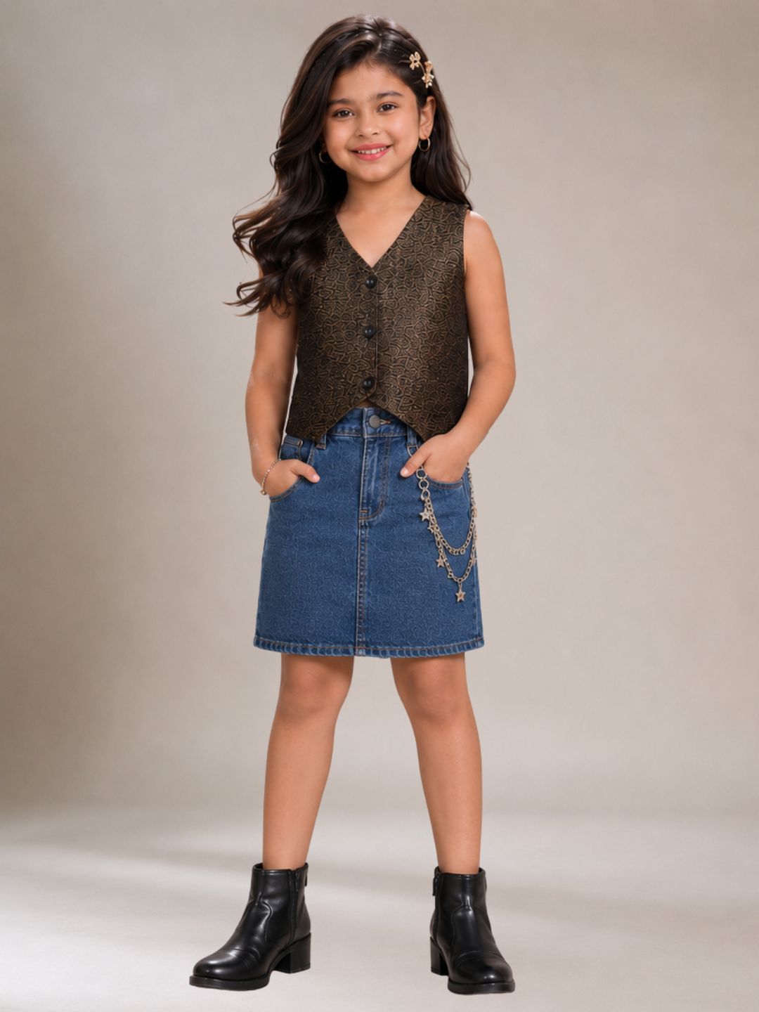 Glam up Girls Party Gold Top