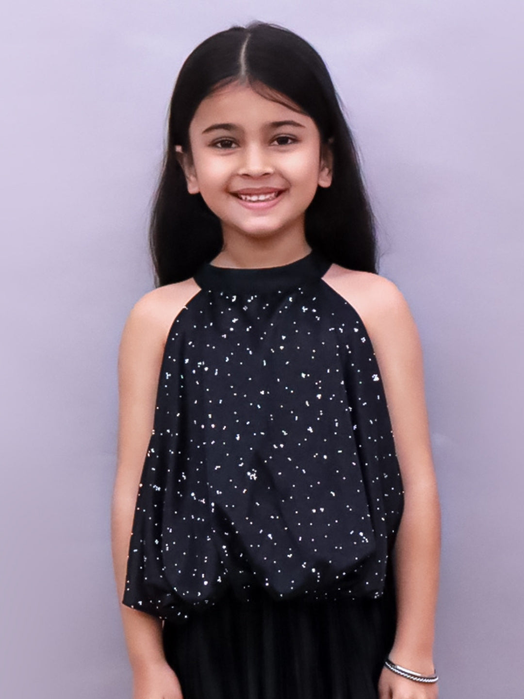 Glam Up Girls Party Black Balloon Top