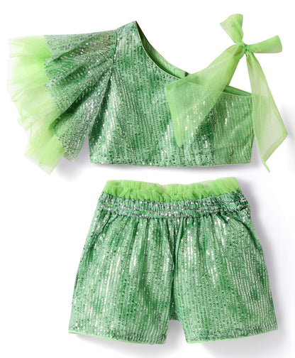 Lil Drama Girls Party top with shorts