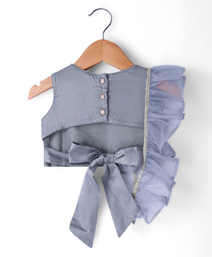 Mehfil Grey Girls Co-ordinate set for Girls