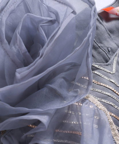 Mehfil Grey Girls Co-ordinate set for Girls