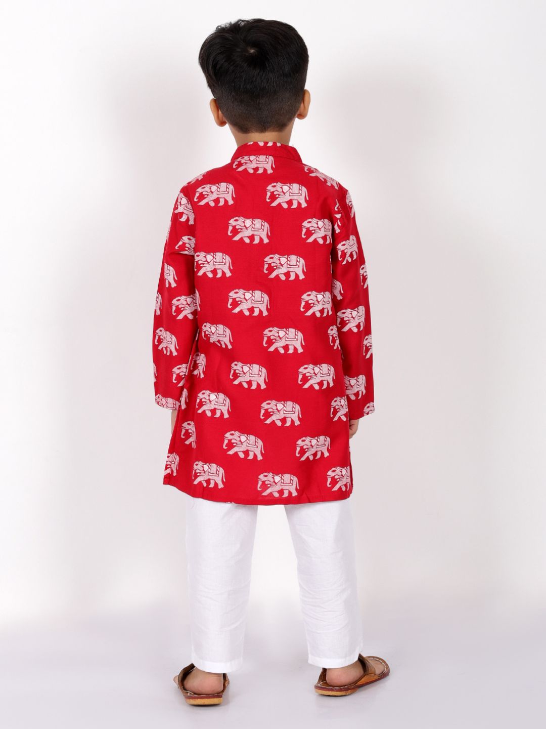 Trunk Tales Boys Red Kurta with Pant set