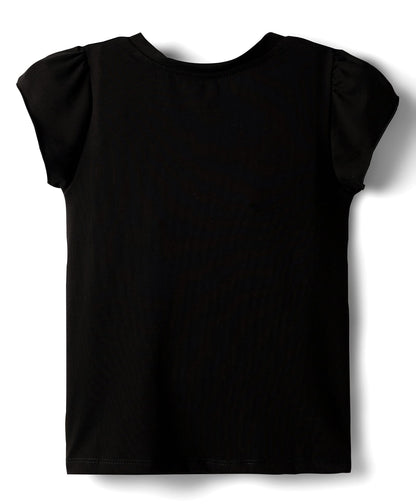 Rainbow Barbie Girls Black T-shirt