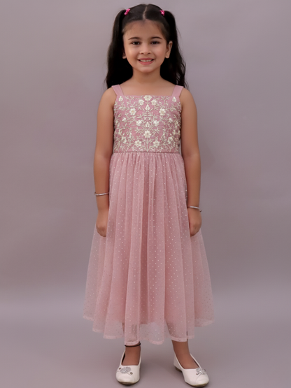 Glam up Pink Dress For Girls
