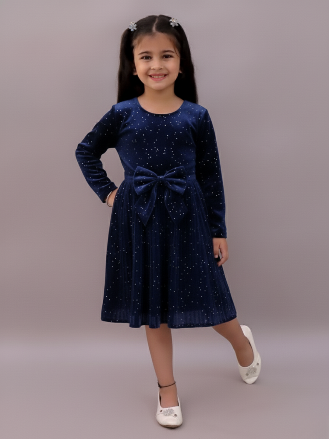 Glam Up Girls Navy Party Dress