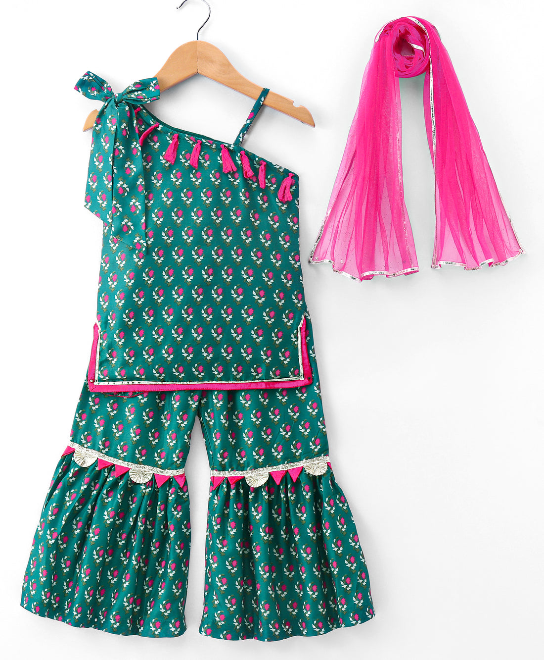 Lil Drama Girls Kurta with Sharara with Dupatta set