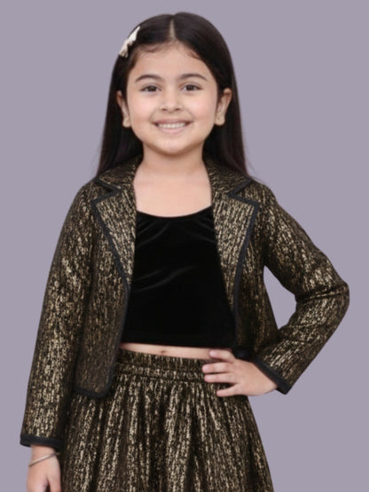 Glam up Girls Party Golden Jacket