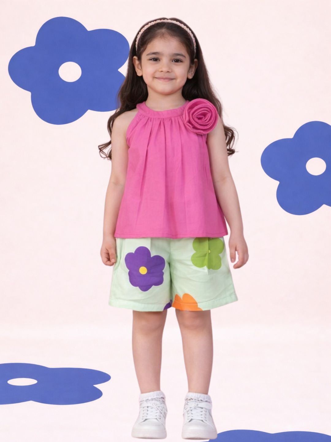 Petal Play Girls Floral Pink Co-Ordinate Set
