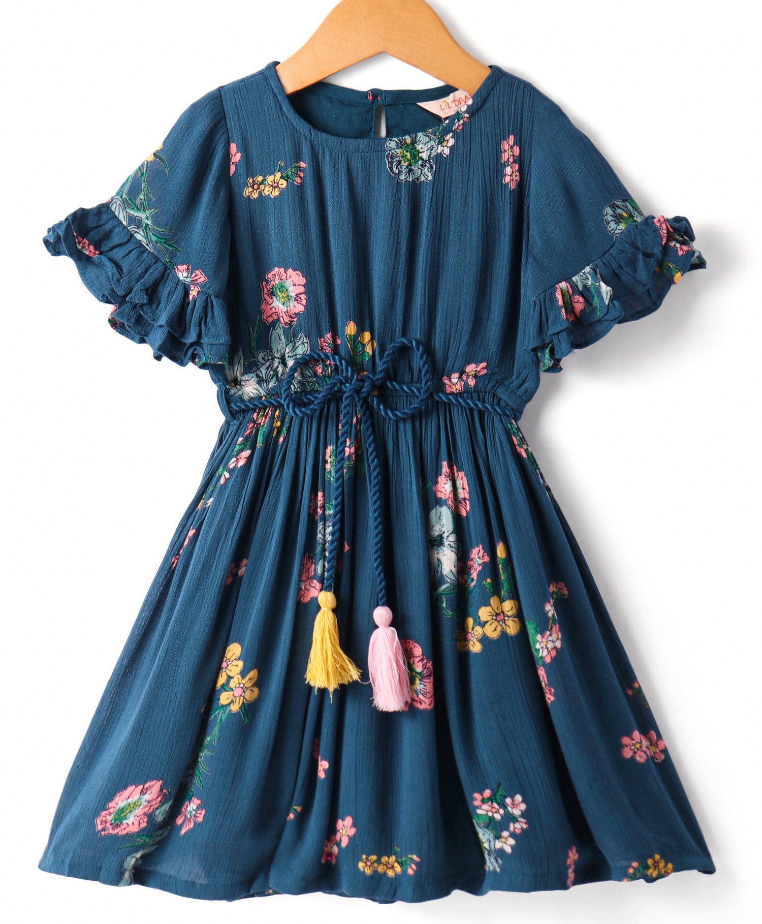 Girls stylish printed cotton casual dresss