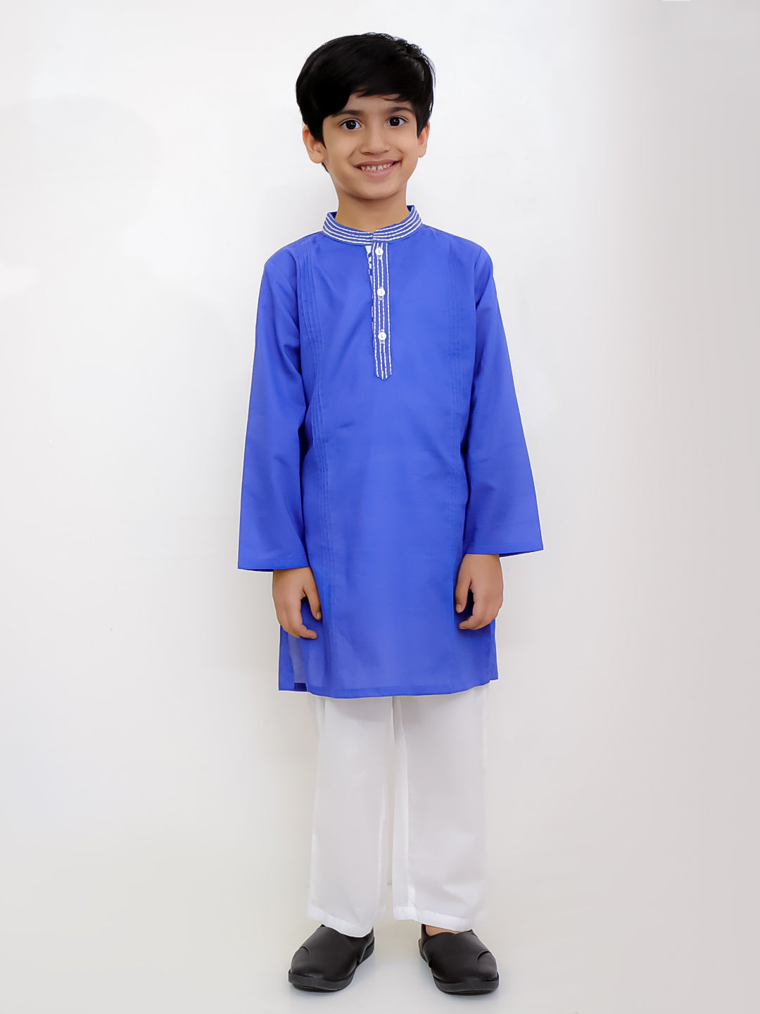Shor-Gul Blue Kurta Pyjama Set For Boys