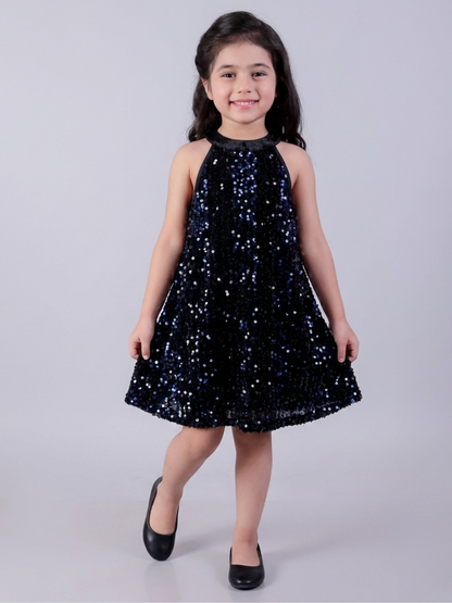 Razzle Dazzle Girls Navy Blue Dress